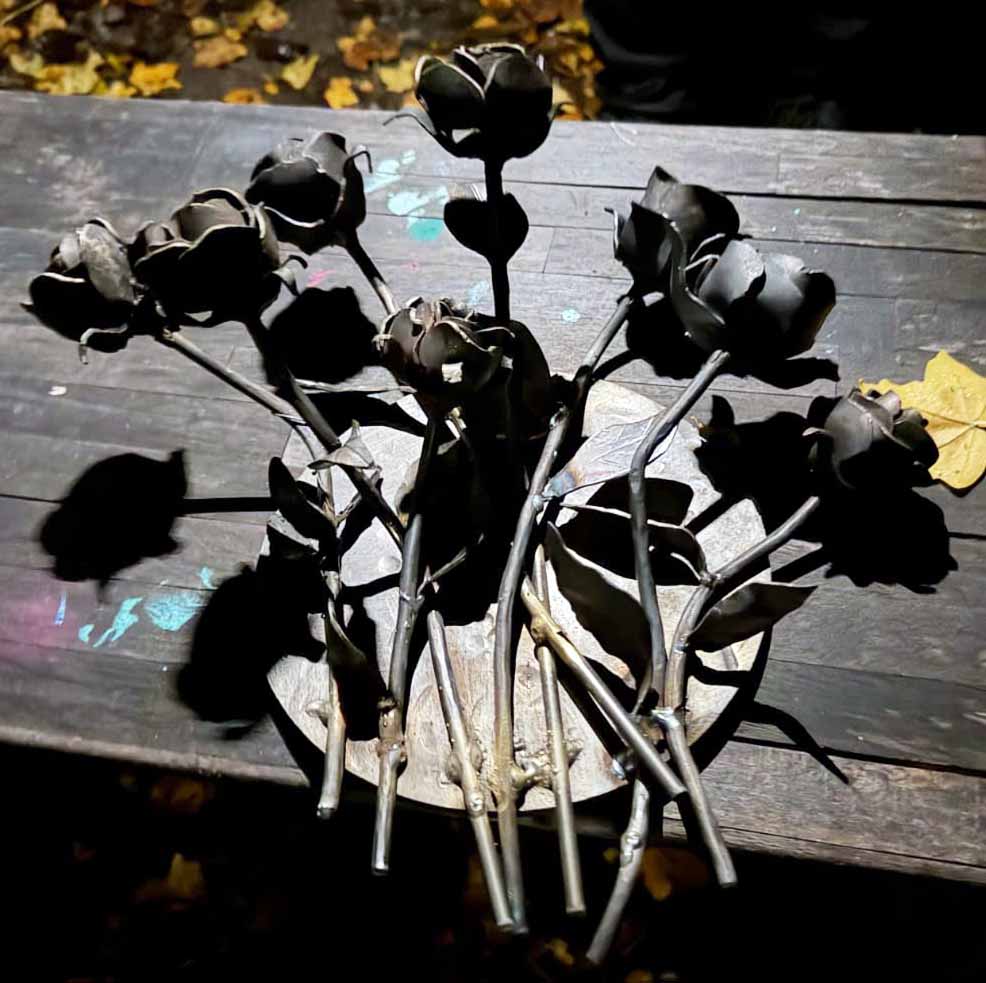 Geschmiedete Rosen beim JGA