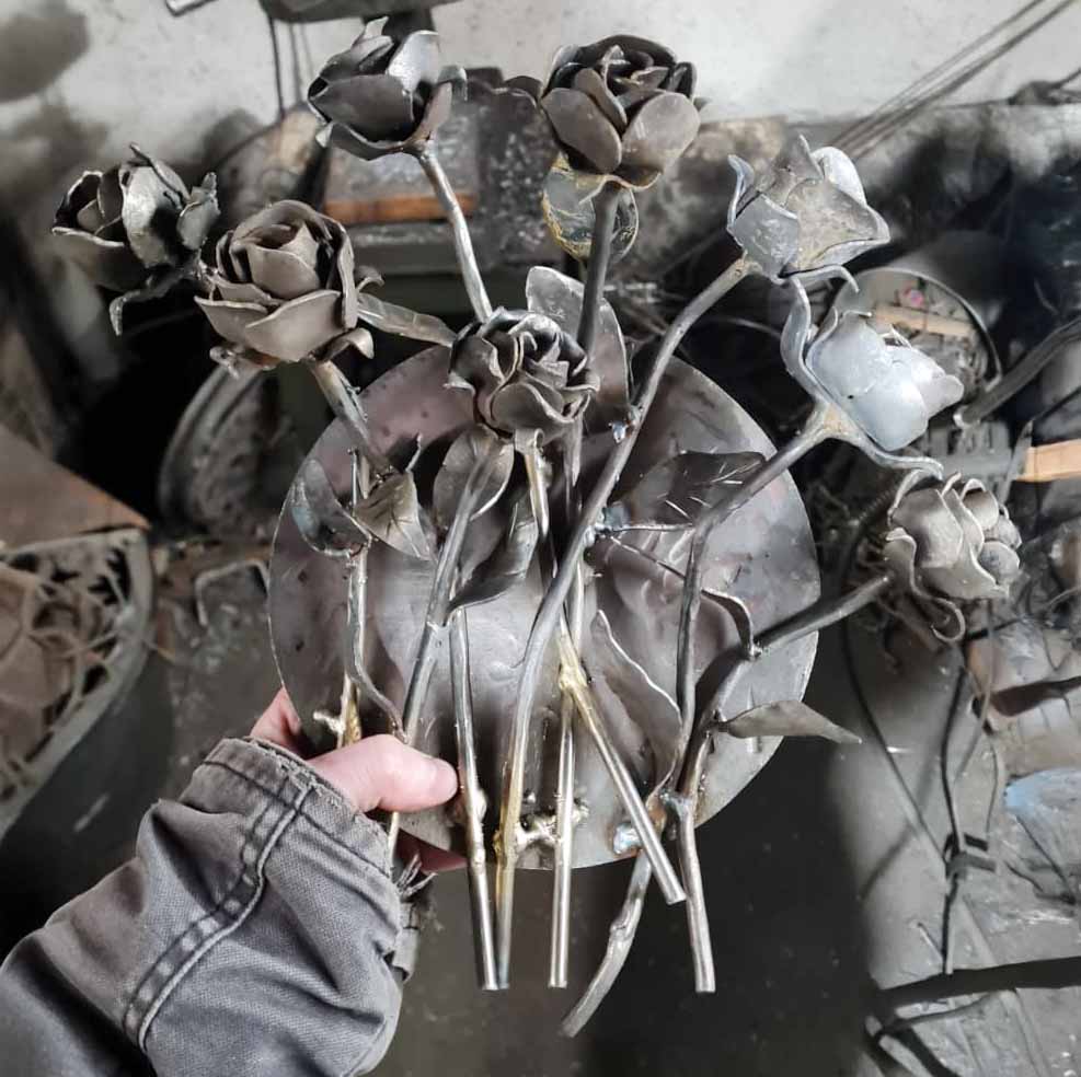 Geschmiedete Rosen beim JGA